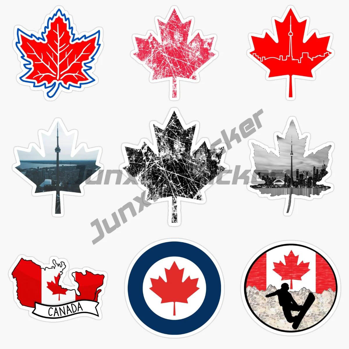 

TORONTO CANADA Maple Leaf Scenery Travel Car Sticker Vinyl Self-adhesive Decorative Decal
