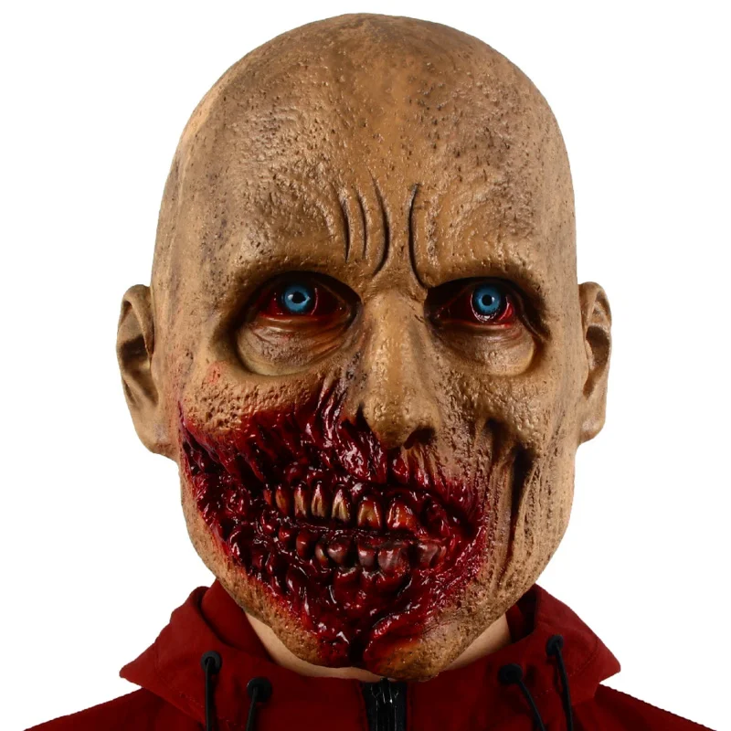 Spaventoso realistico Halloween Zombie Mask Horror Fancy Dress Party copricapo casa stregata puntelli Cosplay
