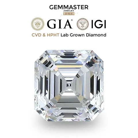 Asscher cut Lab Grown Diamonds GIA IGI certificate 1ct 2ct 3ct Synthetic Diamond Wholesale HPHT CVD Real Lab Diamond VVS