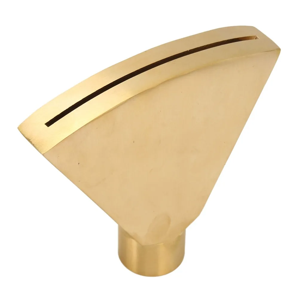 Brass Fan Shaped Fountain Nozzle G1 Inch Gold Fountain Nozzle Easy Installation Flat Heads Fountain Sprinkler Head
