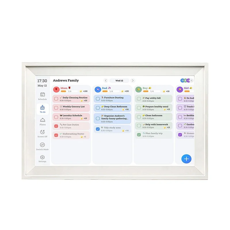 

AT82-WIFI 15,6-дюймовый цифровой семейный календарь с сенсорным экраном, настенное крепление для бесшовного расписания, синхронизации календаря Hindetel