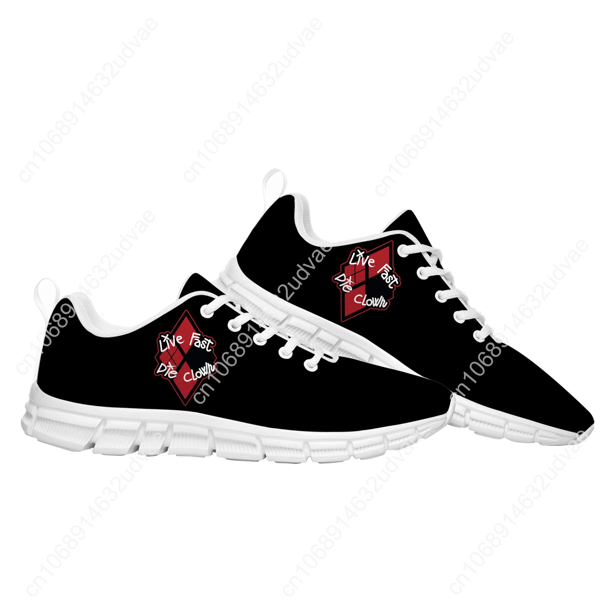 Live Fast Die Clown Sports Shoes Men Womens Teenager Kids Children Customized Sneakers Casual Custom Made Shoe Couple Shoes