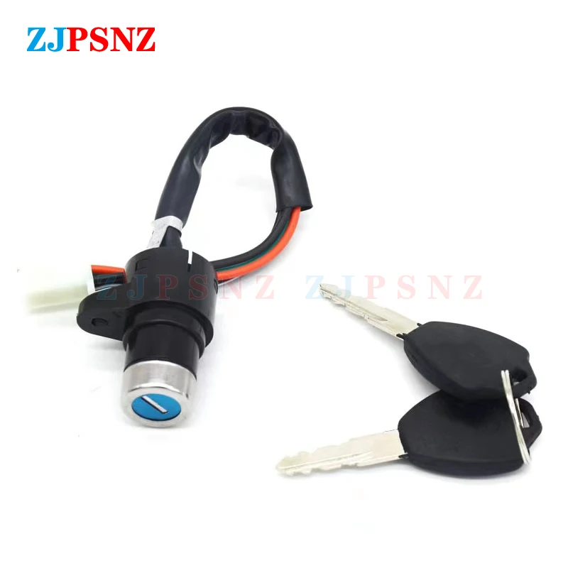 

Motorcycle Ignition Switch Key With 3 / 4 Wires Start Ignition Switch Electric Door Lock Keys Switch 50cc 70cc 90cc 110cc 150cc