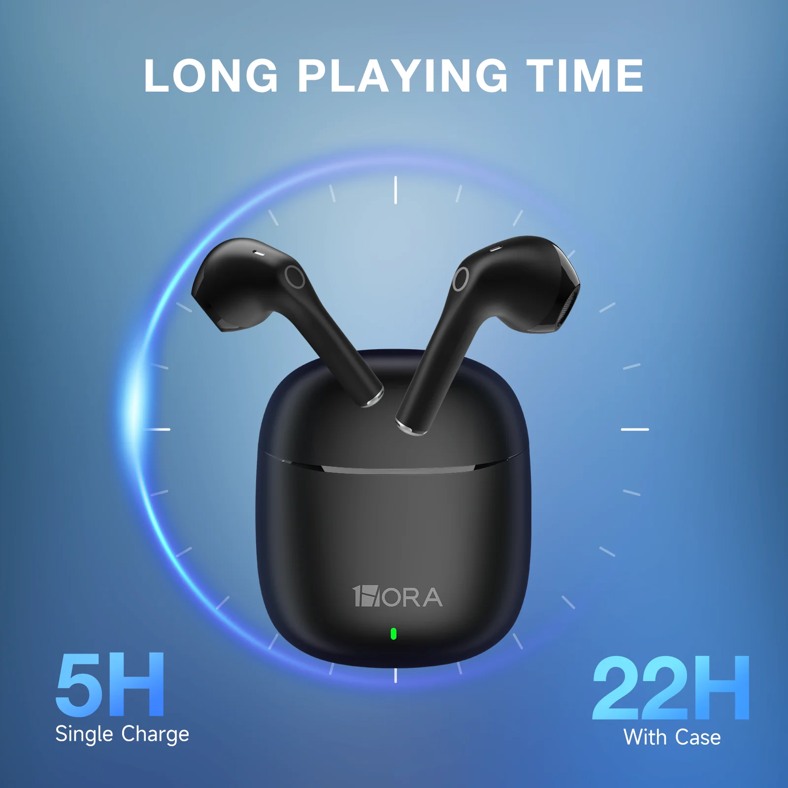 1HORA TWS Bluetooth Headset AUT201 Deep Bass Effect Smart Touch HD Call Ultralight For All Smartphones Wireless Bluetooth
