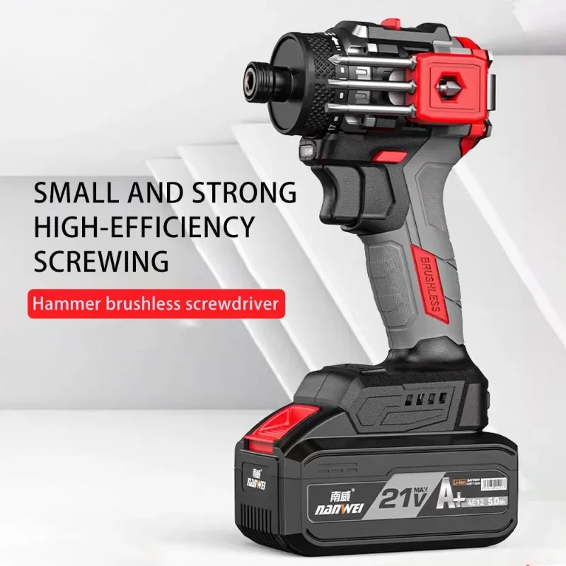 

New Brushless Electric Drill Cordless Percussion Screwdriver Household Portable Electric Screwdriver Handheld Power Tool