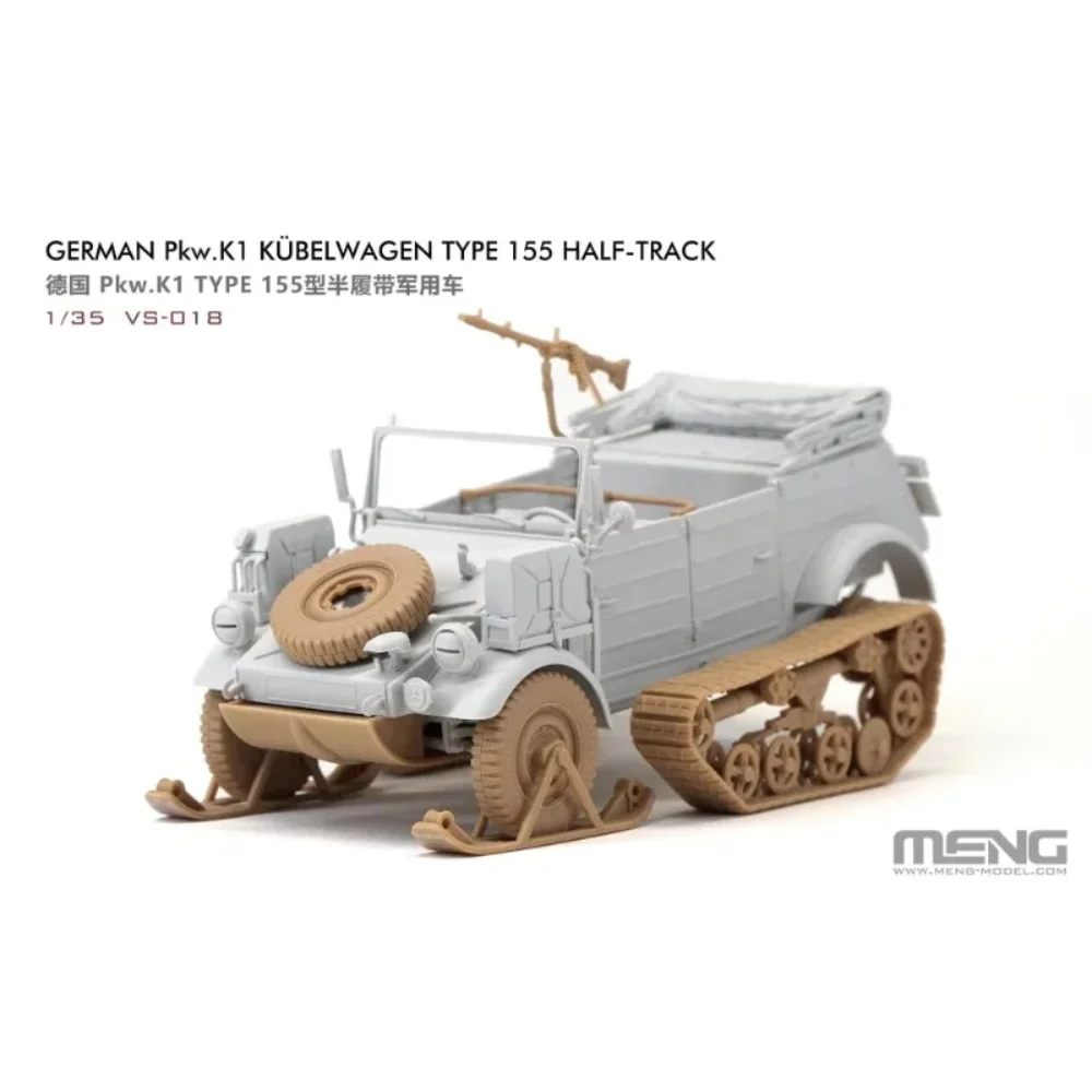 Kit Modelo Militar ALEMÃO Pkw.K1 KUBELWAGEN TIPO 155 HALF-TRACK VS-018 MENG