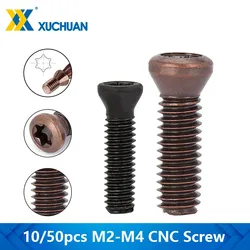 CNC 나사 10/50pcs M2 M2.2 M2.5 M3 M3.5 M4 삽입 탄화물 교체 용 Torx 나사 삽입 CNC 선반 도구 홀더