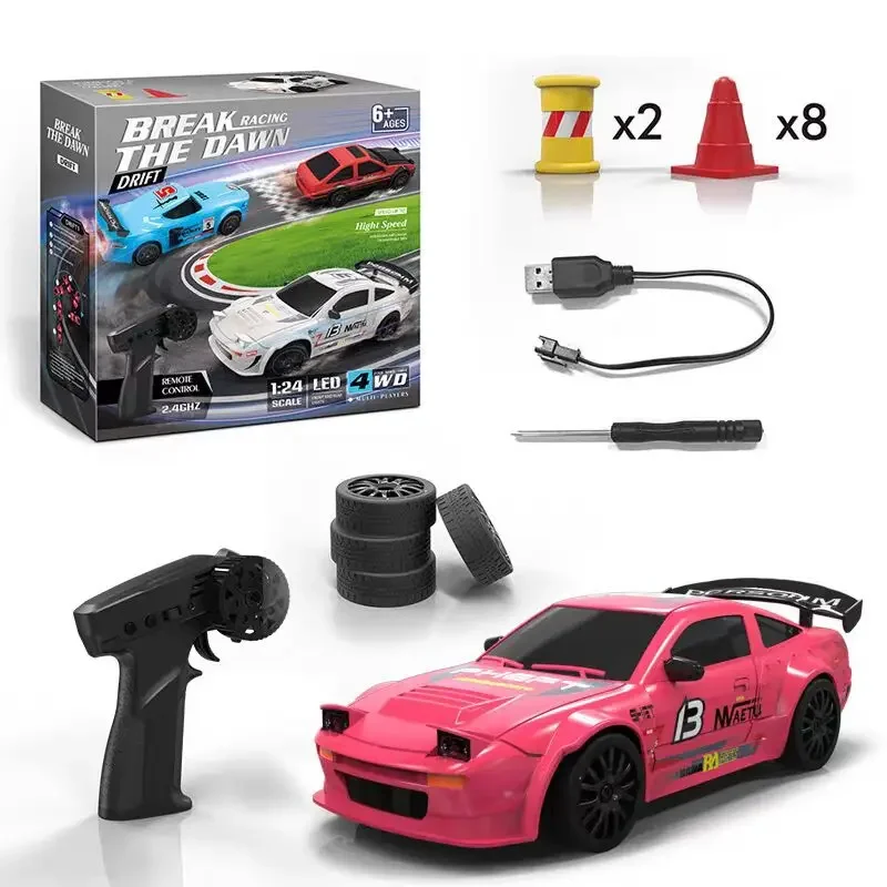 kawaii rc cars holiday gift-new 1:24 high-speed 4WD rc drift car,2.4G remote control car,stepless speed racing car toy,kids toys