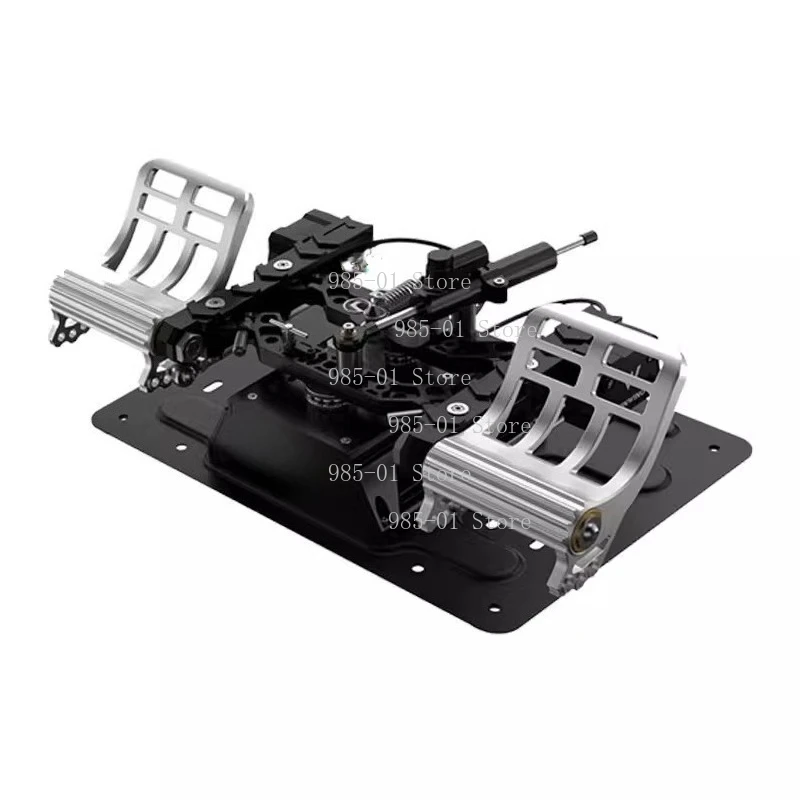 All-metal flight rudder for flight simulation, compatible with multiple simulation platforms