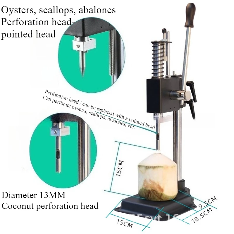 Small-sized Manual Model Coconut Opener Coconut Drilling A Hole Making Holes Oyster Scallop Abalone Oyster Shell Shell Opener