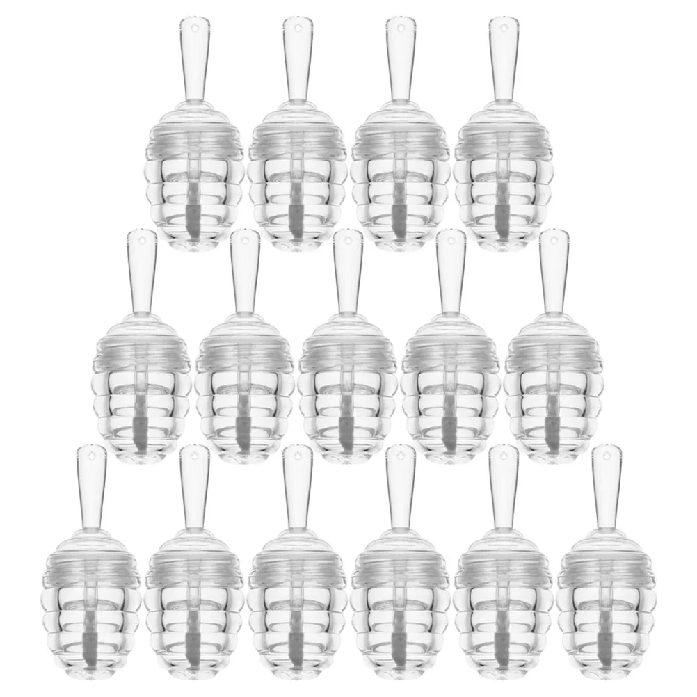 15 Pcs Honeycomb Lip Glaze Empty Tube Clear Gloss Bottles Plastic DIY Container