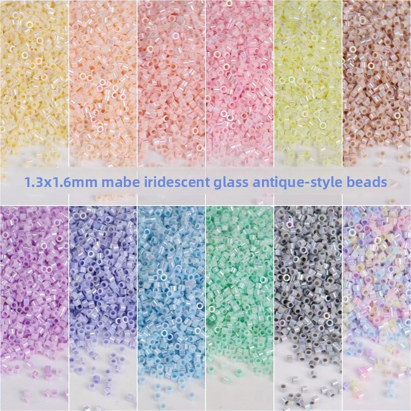 1,6 mm Ma Bei Cai, antikes Dong Zhu, cremefarbene Glasperlen, handgefertigte DIY-Perlen, lose Perlen, Zubehör