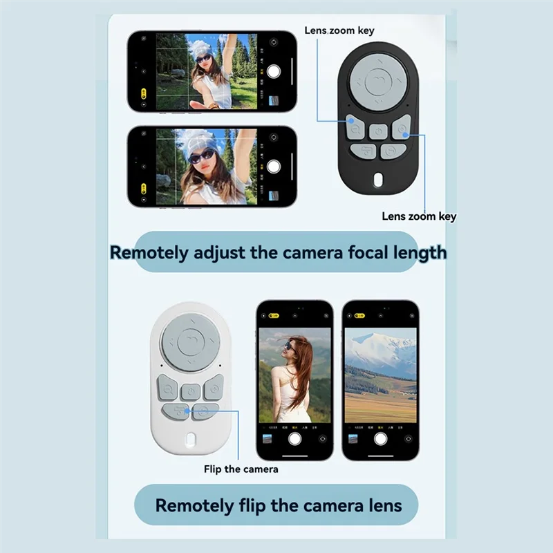 【ABUP】جهاز تحكم عن بعد للهاتف المحمول مزود بتقنية البلوتوث وعصا سيلفي متعددة الوظائف لكتاب إلكتروني للفيديو