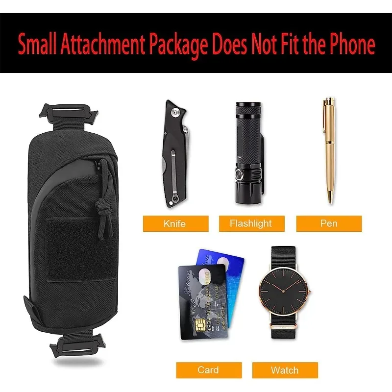 1 قطعة حقيبة الظهر التكتيكية مول حزام الكتف ملحق الحقيبة ، جيوب أداة EDC متعددة الوظائف الحقائب الصغيرة المدمجة #   9 × 2 × 17 سم