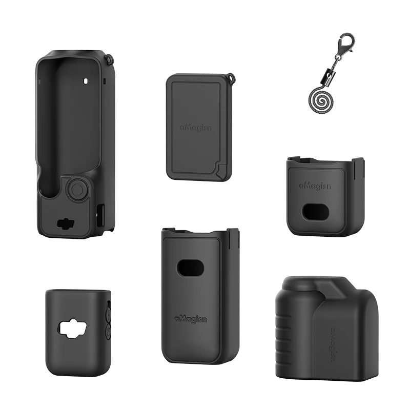 Silicone Case for DJI Osmo Pocket 3 Gimbal Camera Quick Release Anti-Scratch Handle Soft Protective Case Anti-bump Cover