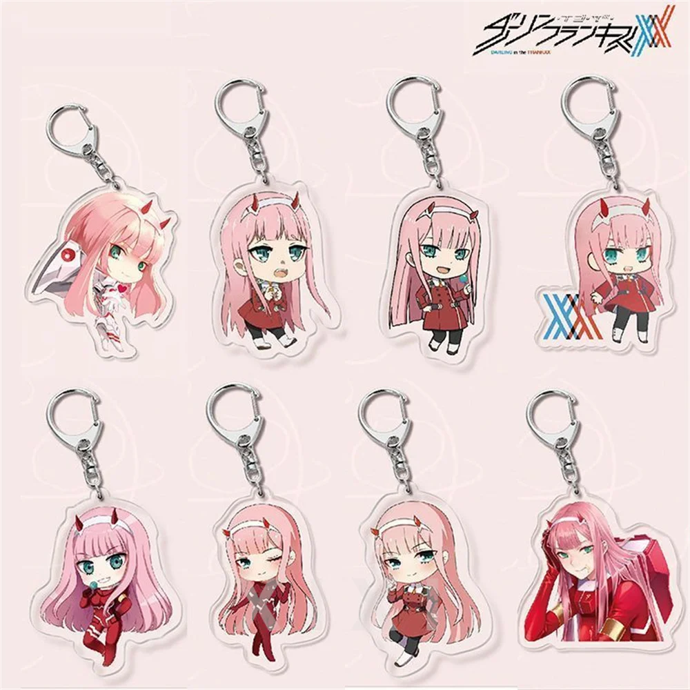 

Anime DARLING in the FRANXX Surrounding HD Acrylic standing signs Bag Car Keychain Desktop ornament Small gifts from friends 6cm