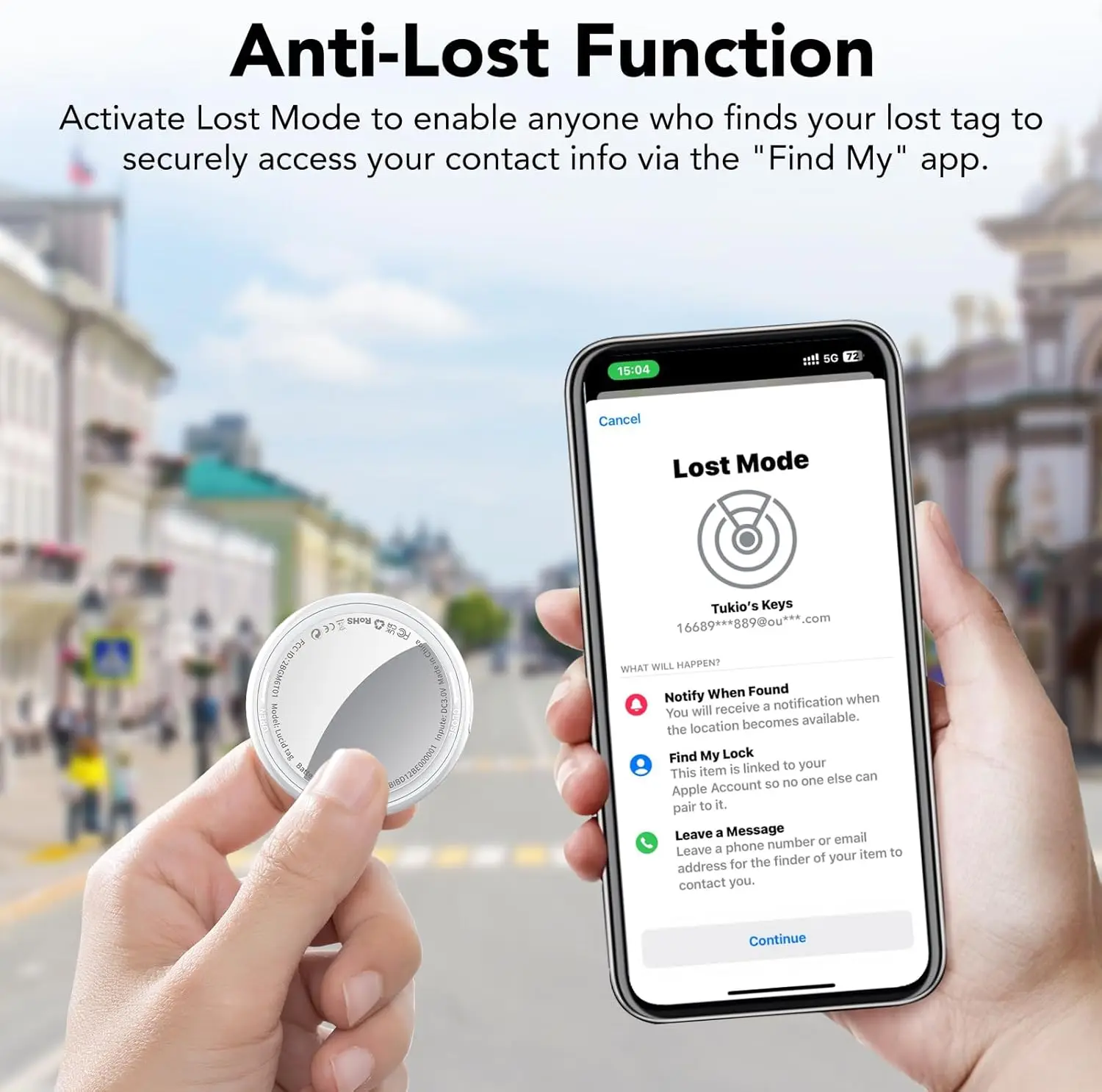 1/2/3/4Pcs JonISerl Mini Keychain Locator Anti-lost Wallet Car Smart Tag Bluetooth Tracker Key Item Finder Use Find My (iOS only
