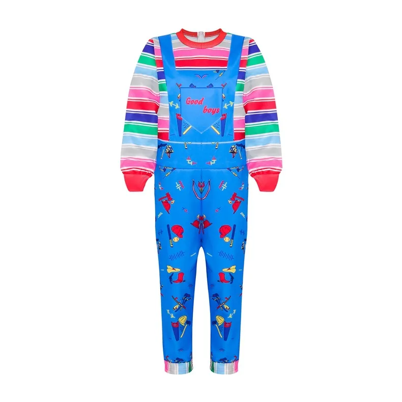 

loween Children's Costume Chuy Horror Doll Clothes Boys Girls Dr up Clothes Polyester Fabric Universal G