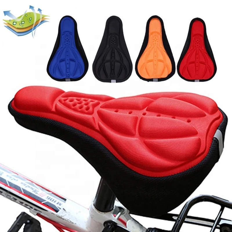 Soft 3D Padded Cycling Bicycle Mountain MTB Bike Saddle Seat Cover Cushion Sponge Foam Comfortable Saddles Mat Bicycle Accessory