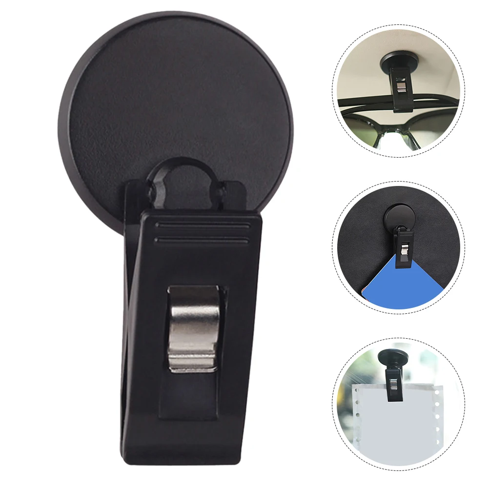 

2pcs Adhesive Type Car Clips Ticket Cards Storage Clamps For Receipts Cards Parking Permits Lightweight Mounting