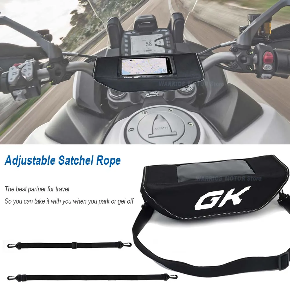 For Zontes GK 125 / GK 155 / GK 125X  GK-125 GK-125X GK-155  Motorcycle Handlebar bag waterproof handlebar travel navigation bag