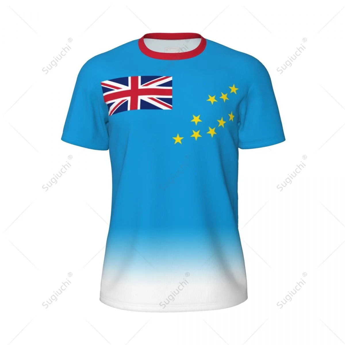 Sports Mesh T-shirt Tuvalu Flag For Running Bike Soccer Tennis Football Fitness Tees 3D Printed Custom