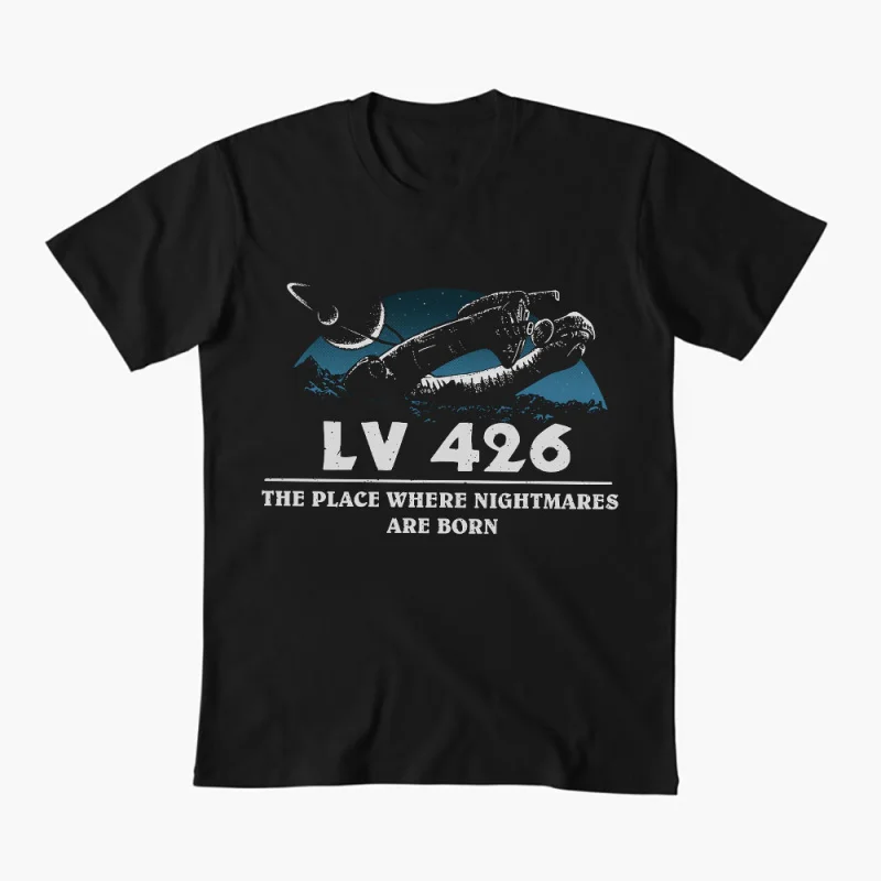 

Planet of Nightmares 0412 Xenomorp Horror movie Weyland Sci-Fic Alien Gift T-Shirt 100% cotton Graphic clothes All size tops