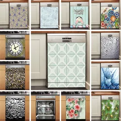 DIY Dishwasher Cover Kitchen Accessories Room Decor Wall Stickers Simple Geometry Kitchen Decor Furniture Stickers Wallpaper