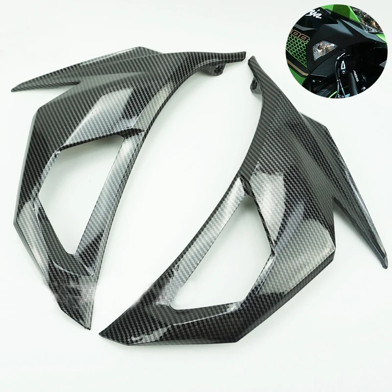 Motorcycle Carbon Fiber Turn Signal Light Cover Cowl Lamp Fairing Panel For Kawasaki Ninja 400 EX400 2018 19 2020 2021 2022 2023