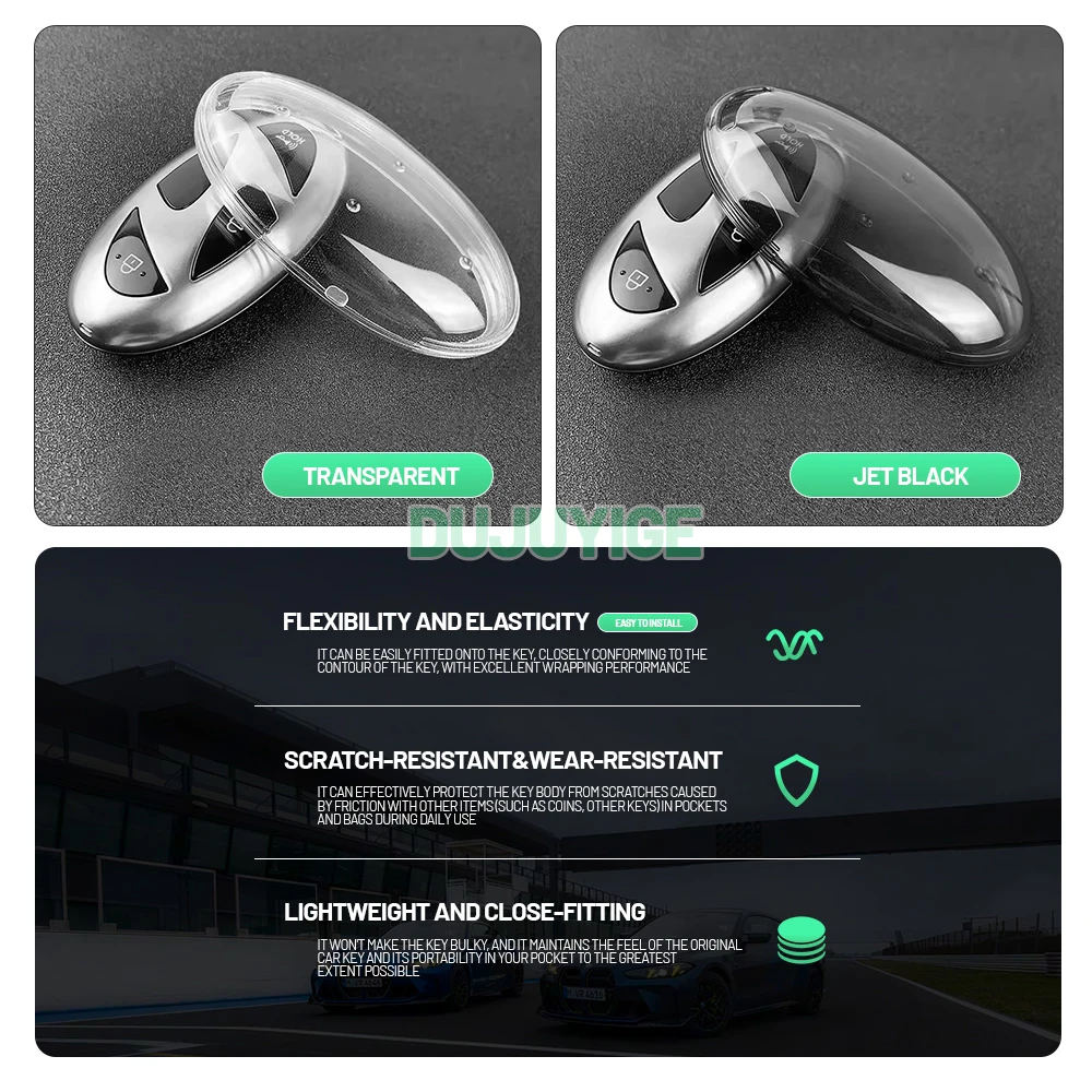 Clear TPU Car Key Case For Hyundai IONIQ 9 2024-2026 Key Fob Cover Protector Shell Auto Accessories 2025