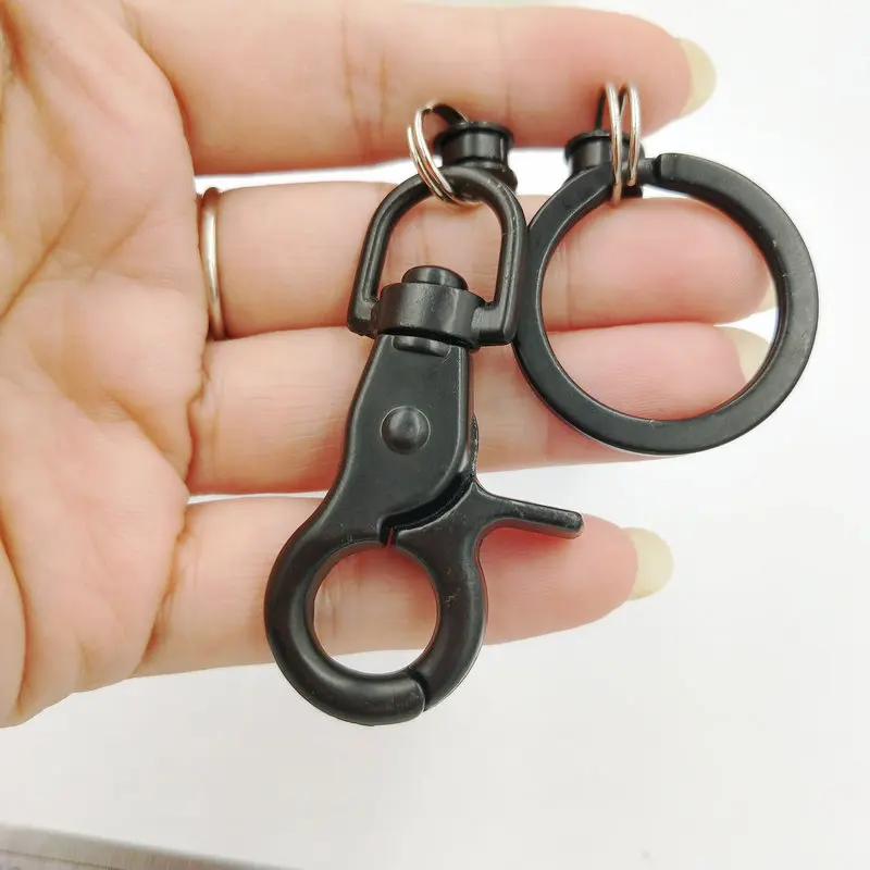 SONGLONG 57cm Long keychain ring trousers Black Zinc Plated Pants chainJean Keychain Clip Men\'s pants chain metal HipHop Jewelry
