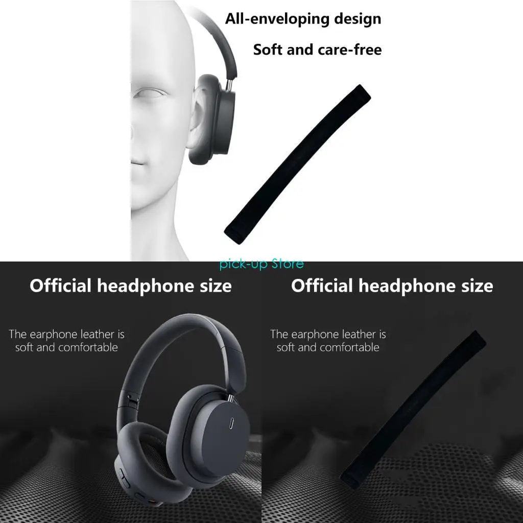 

Q5WA Protein Leather Headbeam Pad Top Headband Cover for 5 Headphones