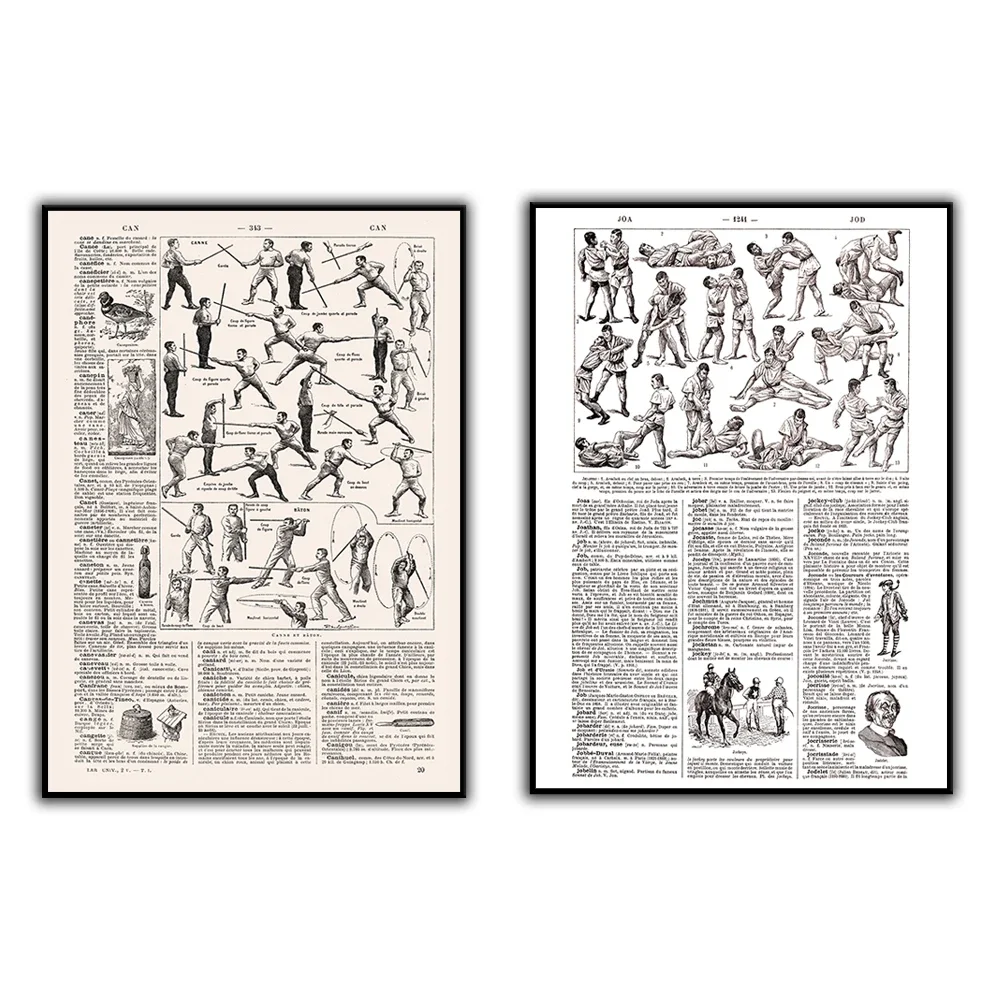 Large Jiu Jitsu poster vintage reprint. Combat sport print Judo poster for Dojo decor. Sports art. Vintage sports poster