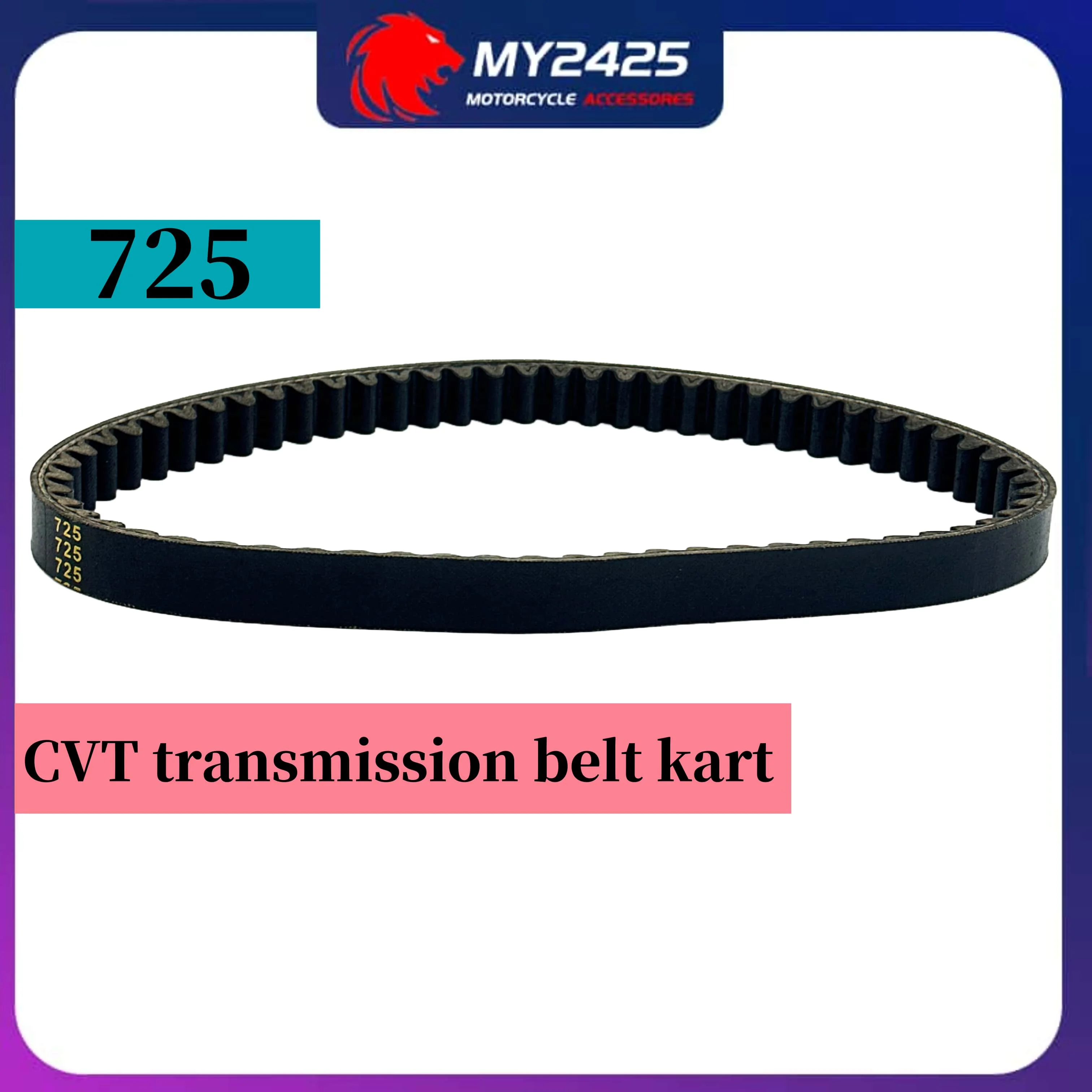 

Reinforced CVT Drive Belt 725 Drive CVT Variator Belt Go Kart Drive Transmission Belt for 30 Series Go Kart Torque Converter