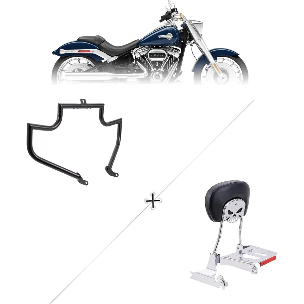 

Распродажа комплектов защиты двигателя и штанги Sissy для Harley Davidson Softail FL Deluxe Fat Boy Slim Heritage Springer Classic Cross Bones