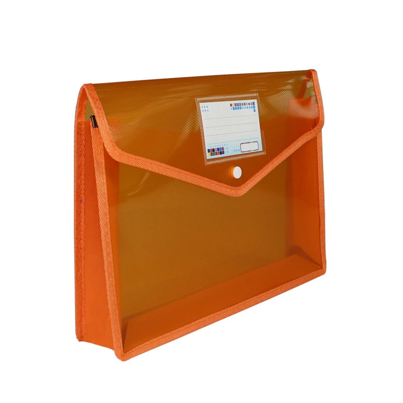 Экологичные пластиковые папки для файлов, расширяемая папка-конверт с застежкой на кнопке, прочная водонепроницаемая папка для офиса и дома
