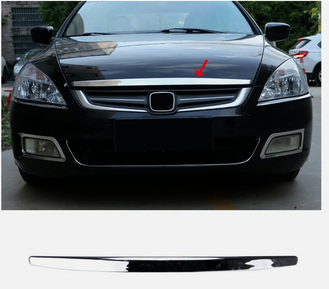 Honda Accord 2003-2007용 크롬 프론트 보닛 스트리머 트림