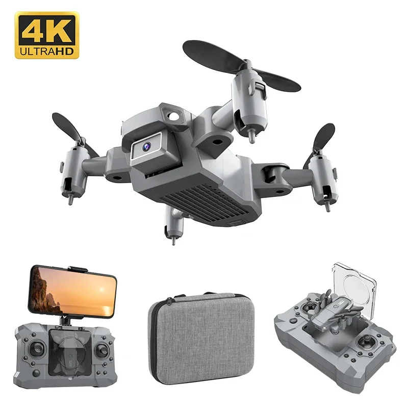Mini RC Drone 4k HD Camera Remote Control Helicopter Aerial Aircraft Air Pressure Fixed Height Folding Pocket RC Airplane Toys