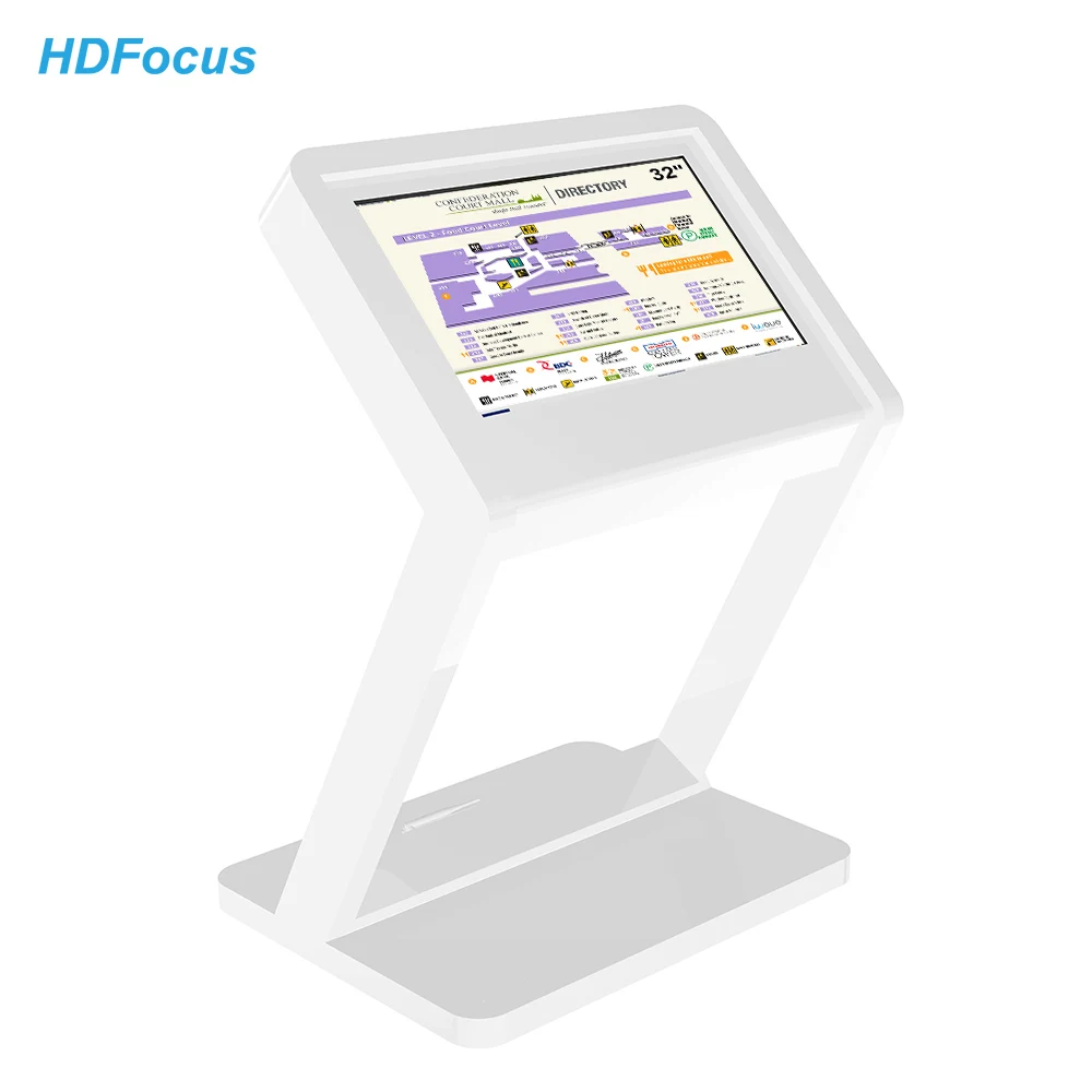 Touch Screen Kiosk Lcd 32 Inch Wayfinding 4K Hd Floor Standing Self-Service Screen Interactive Exhibition Kiosk for Mall