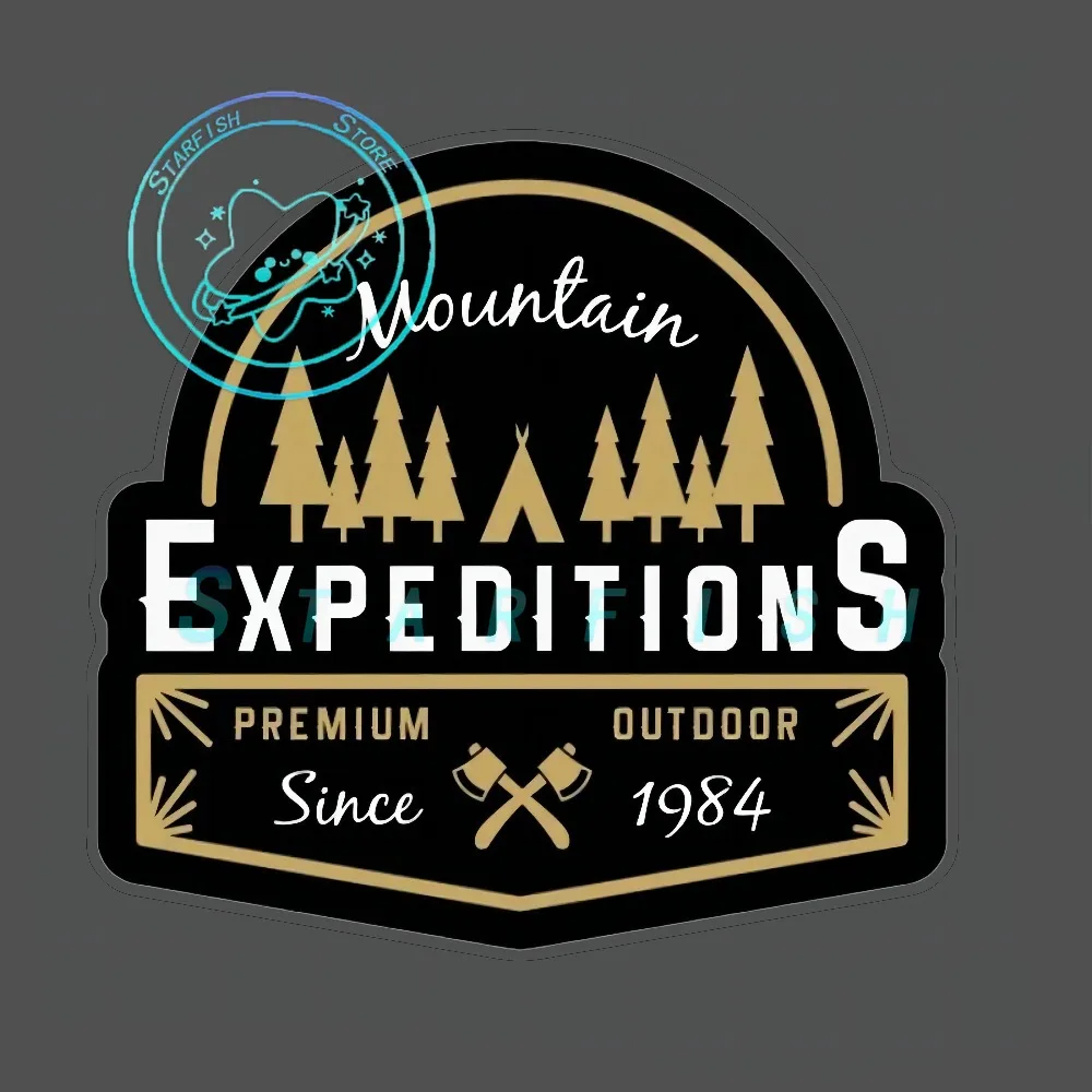 Expedition Wagon Stickers Never Stop Exploring Stickers Off-road Rear Windshield Luggage Compartment Decoration Fun Logo