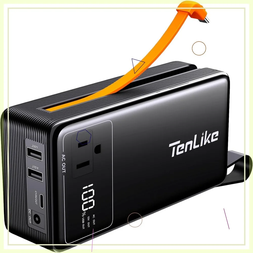 

Портативная электростанция 99,9 Втч с розеткой переменного тока для кемпинга, путешествий и экстренного резервного копирования