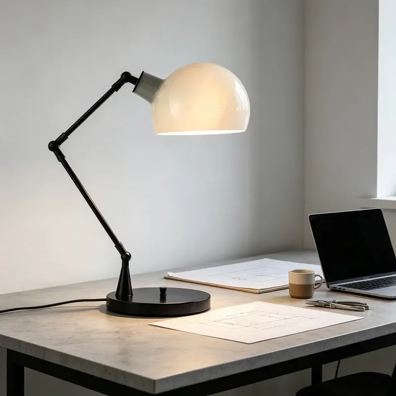 Simple Handmade Glass LED Desk Lamp Home Hotel Study Bedroom Reading Room Decoration Light