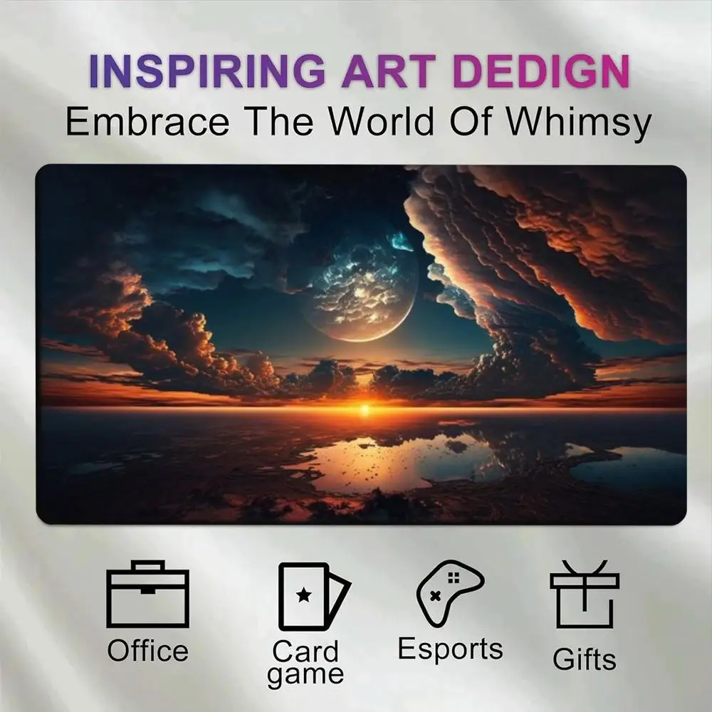 Cosmic Planet Mouse Pad, Alien Sunset demand HD New Custom Home Mousepad XXL Non-Slip Natural Rubber Office Mouse Mats