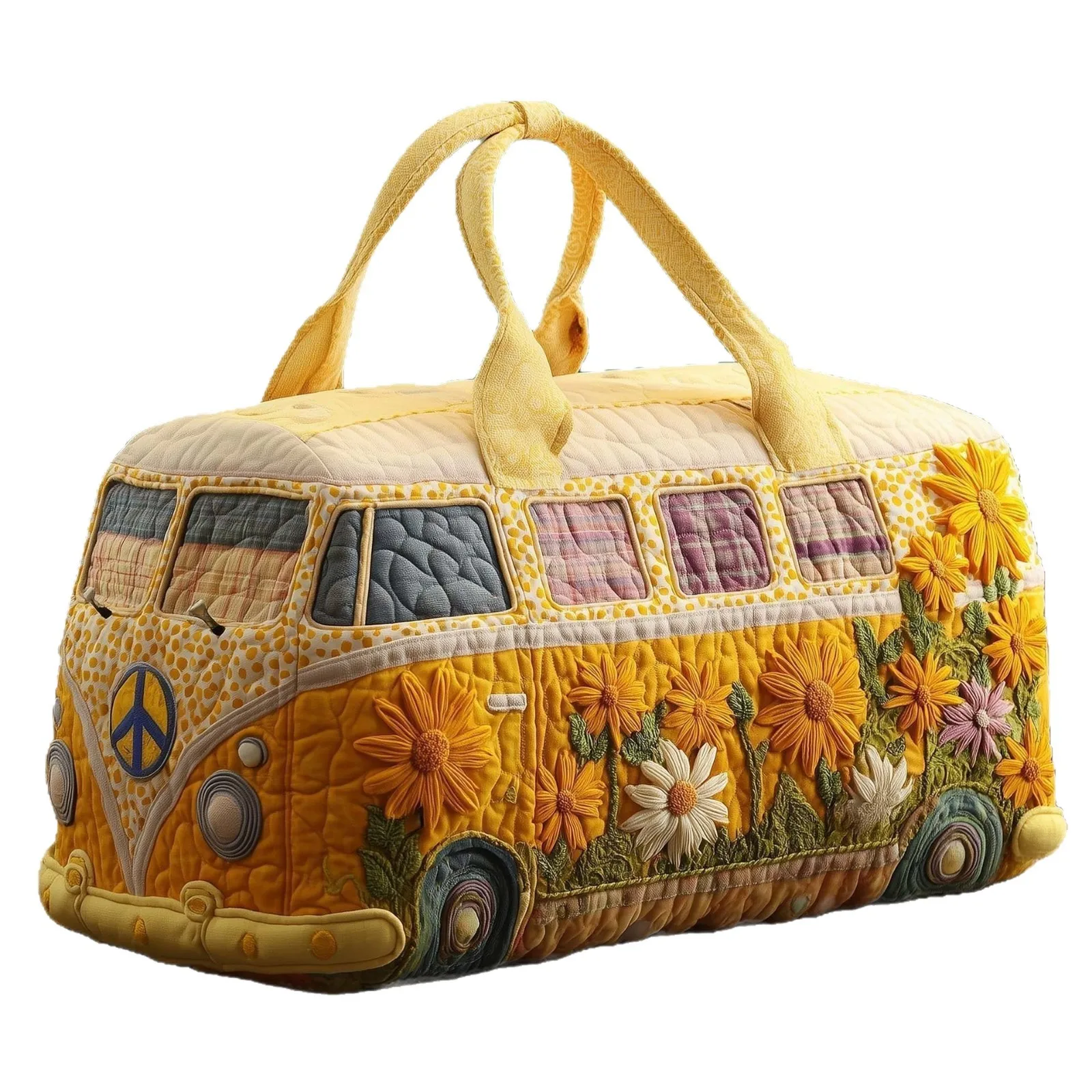 3D-Reisetasche mit Bus-Motiv, Modische Bedruckte Damen-Yogatasche, Handtasche – Detail 8