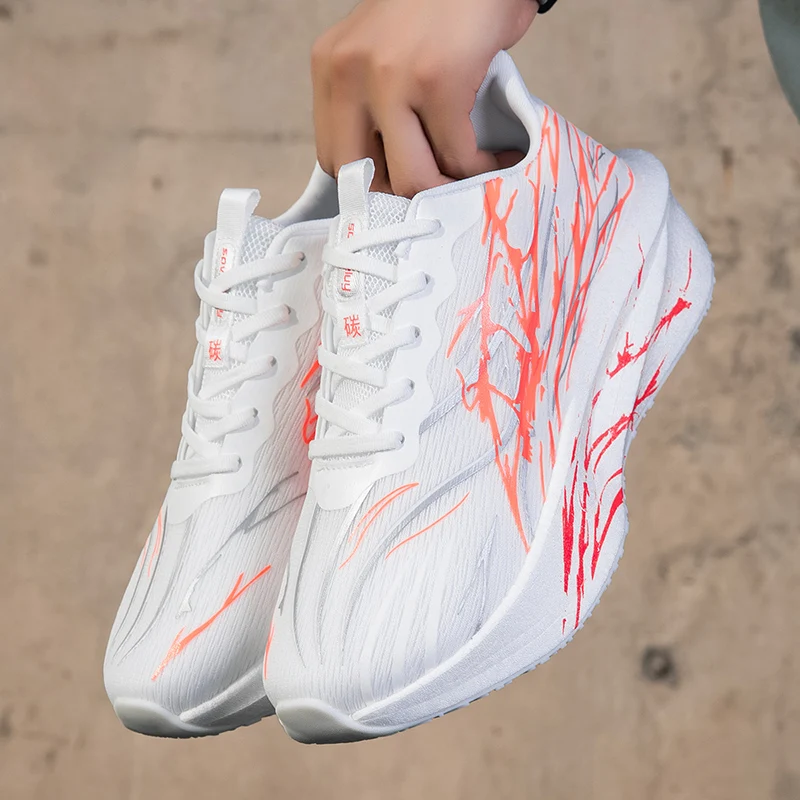 

Running Shoes Men Air Mesh Anti-slip Wear-resistant Sport Shoes Men Marathon Lace-up Outdoor Breathable Casual Shoes Men