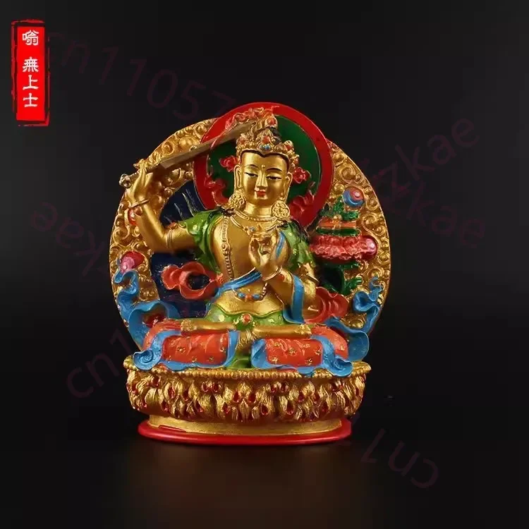 Buddha figurine, Vajrapani, King dense tracks, the bodhisattva, hand painted, small Buddha figurine