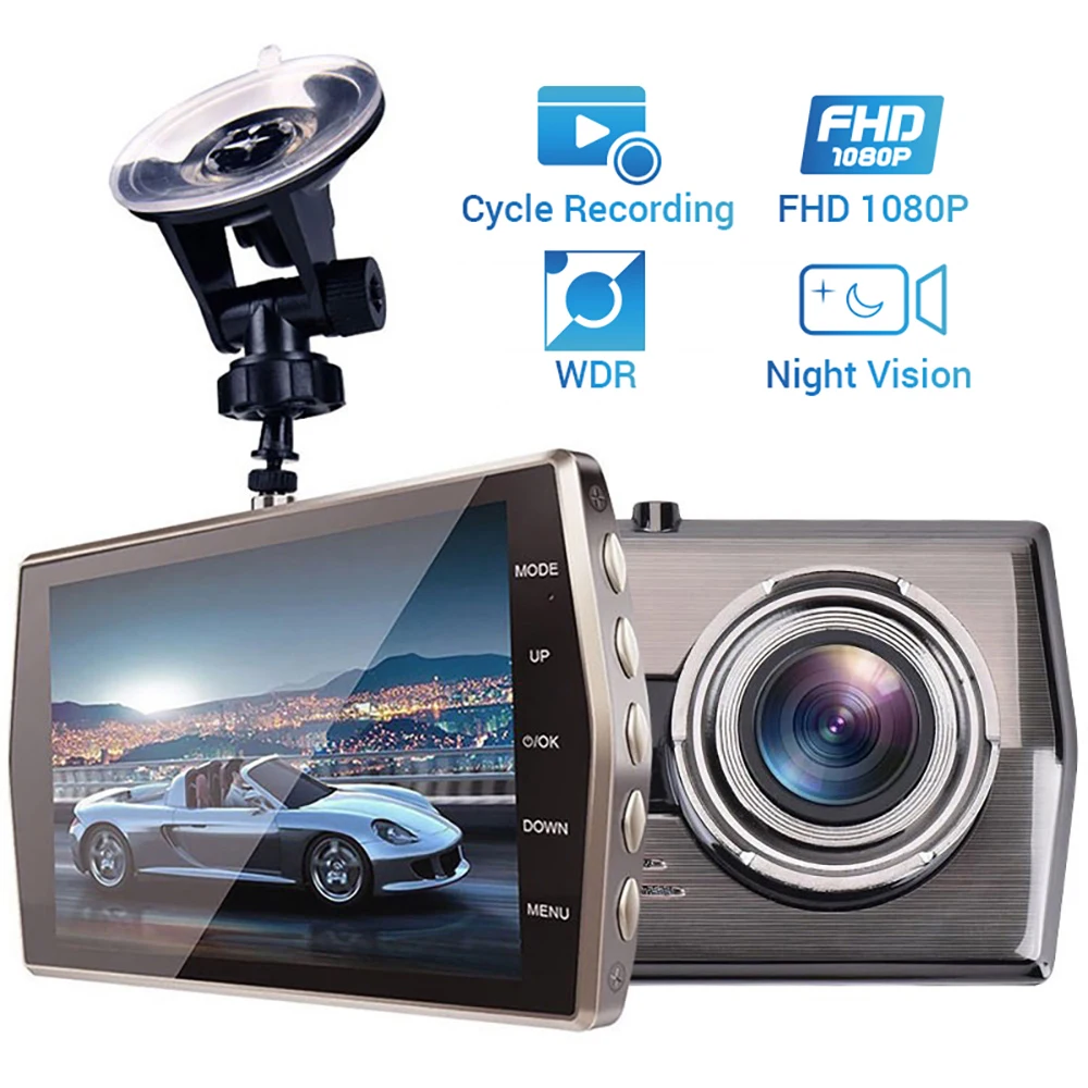 Car DVR Full HD 1080P Dash Cam Rear View Night Vision Car Camera Video Recorder Vehicle Black Box Auto Dashcam Parking Monitor