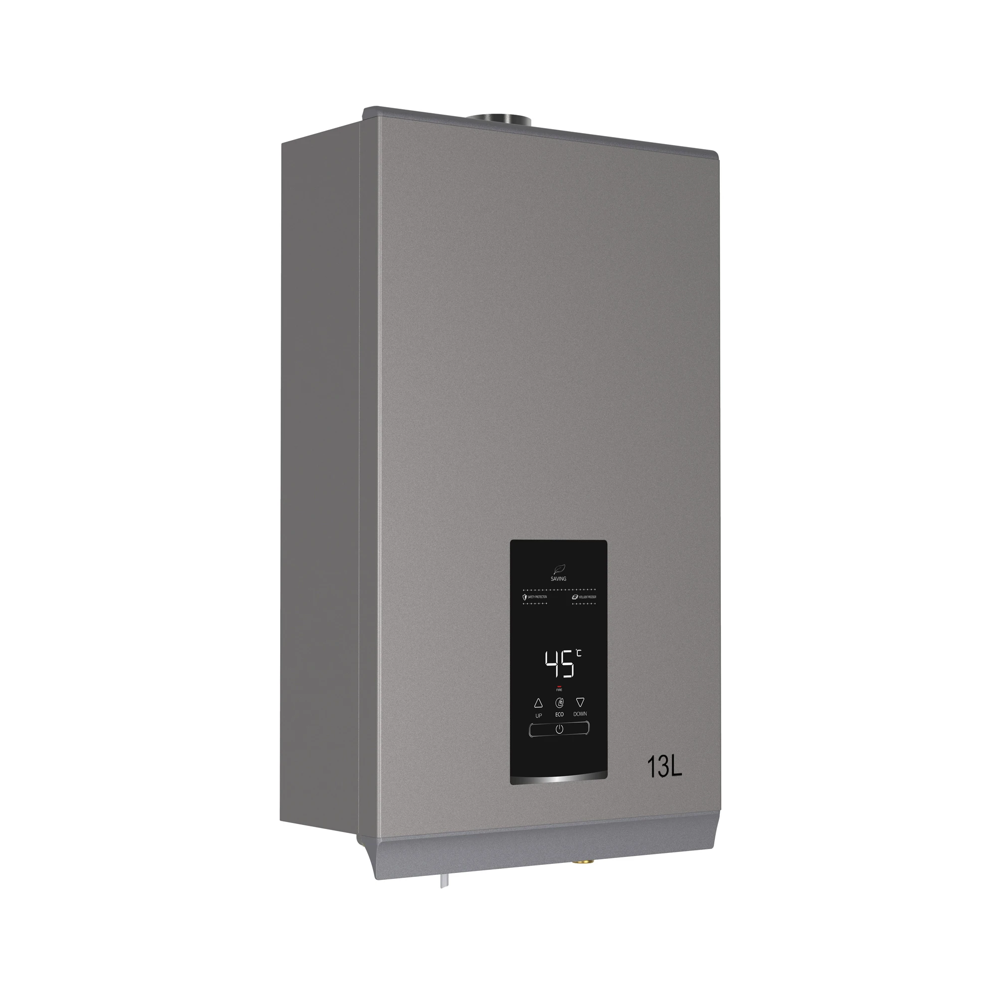 

Китай 2025 Новое поступление Бытовой 13л Открытый Настенный мгновенный безрезервуарный сжиженный нефтяной газ Гейзер Водонагреватель Медь Тепловая сталь