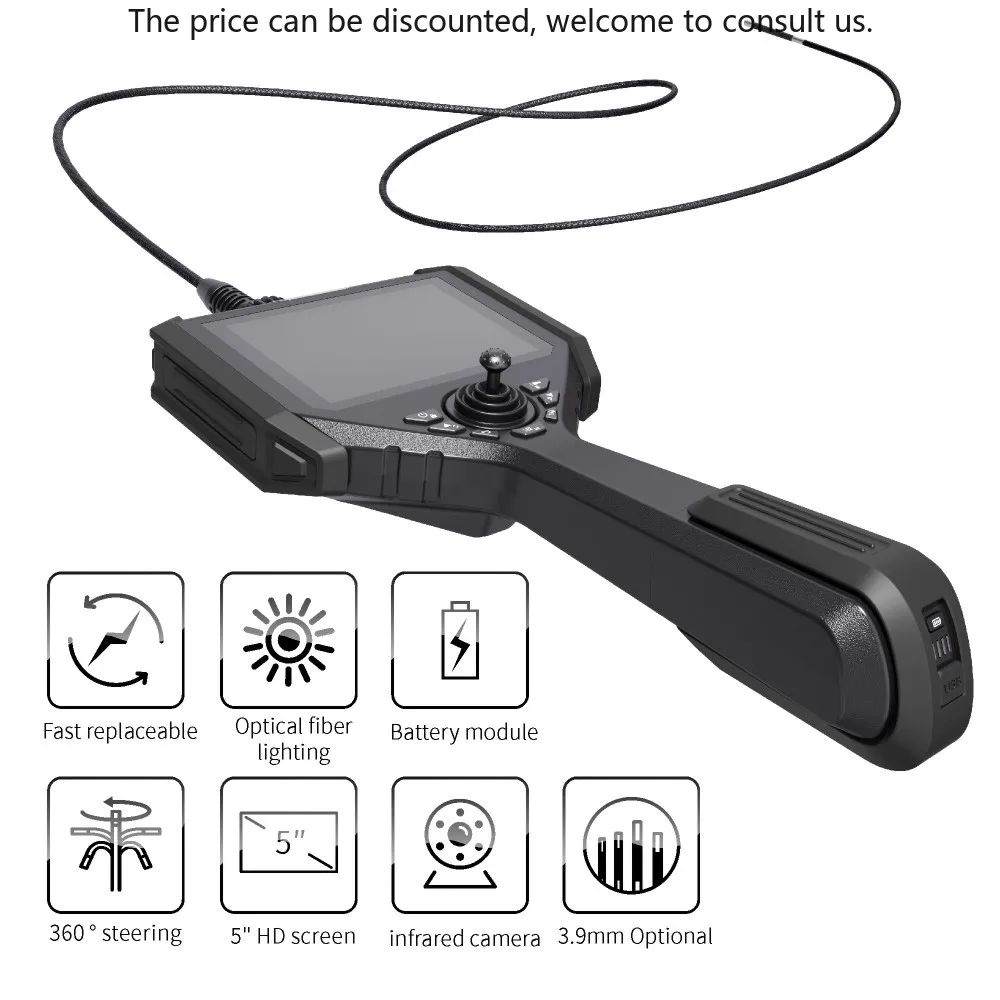 

Best Selling VSNDT 3.9mm 360 Degree Underwater Camera With Video AVI Format Borescope Camera With Light