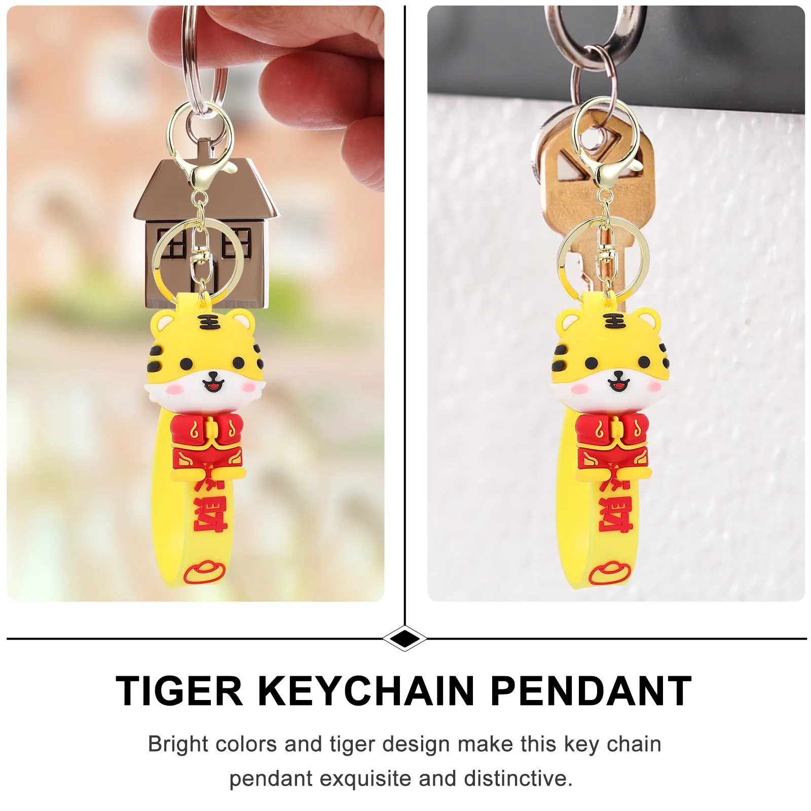 

Милый брелок-тигр: изысканная работа, подвеска для сумки, украшение для девочек на Новый год, брелок-тигр